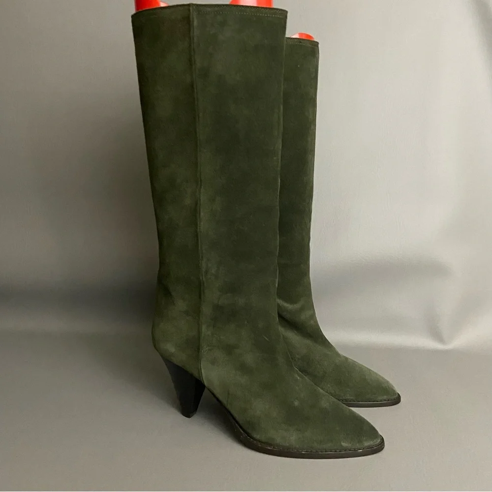 Isabel Marant - Rouxy Suede Boot Olive Green EXCELLENT condition - Sz 38 - Picture 2 of 13